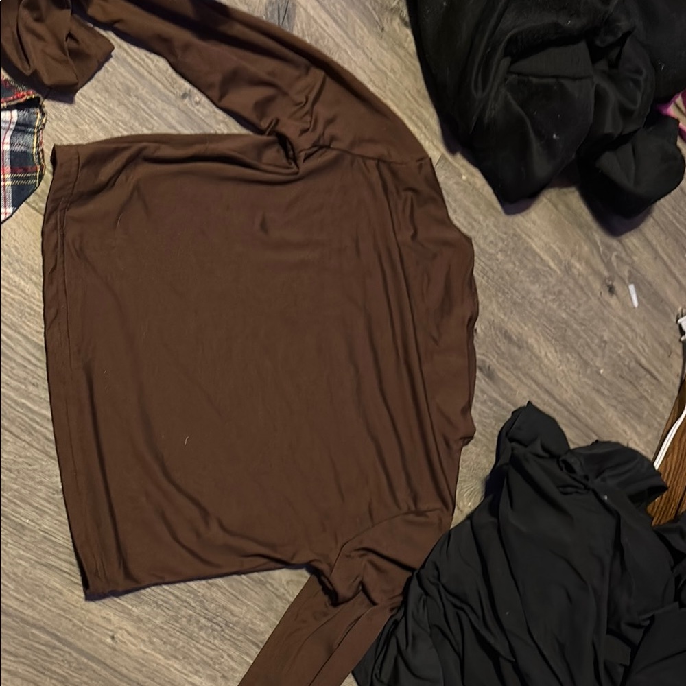 Brown Long Sleeve Top